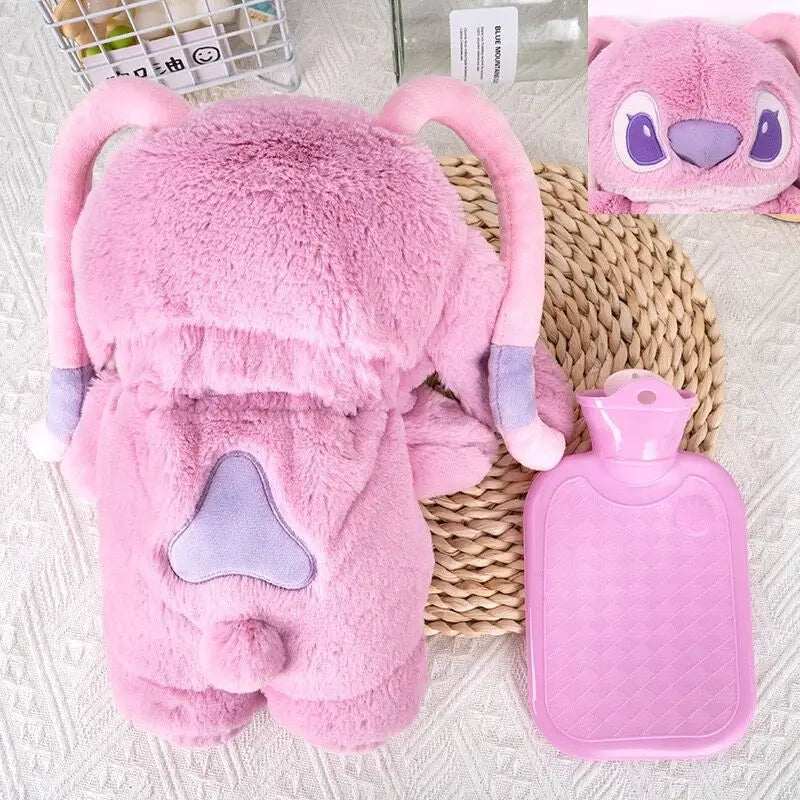 Disney Stitch, Angel, Lotso Hand Warm Bottle - Portable Hot Water Bottles, Warm Hand Bag, Hand Warmer Holiday Gift for Girlfriend