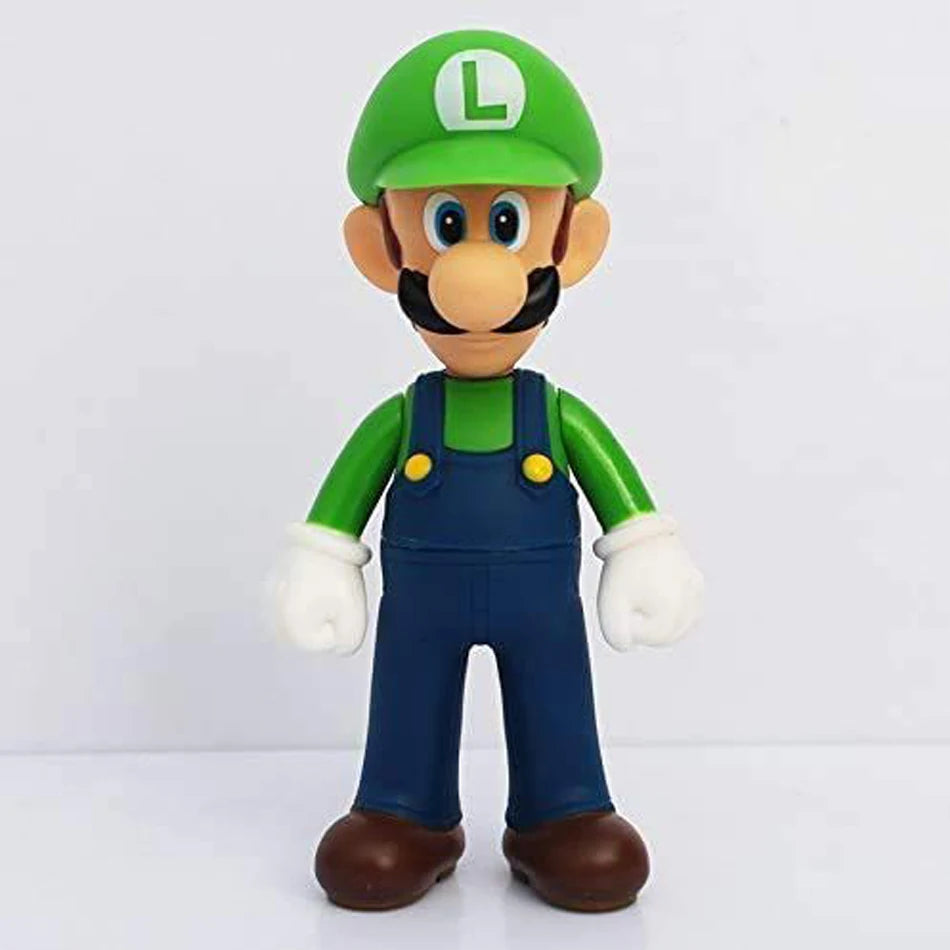 Super Mario Bros Cartoon Dolls – Luigi, Yoshi, and Mario Anime Figures | Creative Collectible Model Toys for Kids Birthday Gift