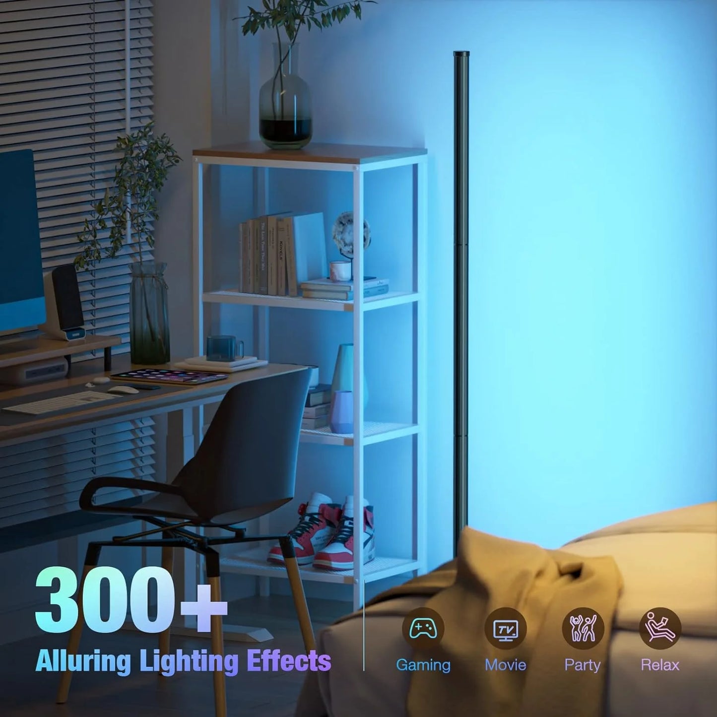 Smart RGB Dream Color Floor Lamp: Music Sync Mood Light with 16 Million Color Options - APP and Remote Control