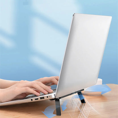 Universal Laptop Riser Stand - Cooling Pad Invisible Bracket for Macbook Pro 13/15, Air, Lenovo, Samsung Notebook - Ergonomic Stands