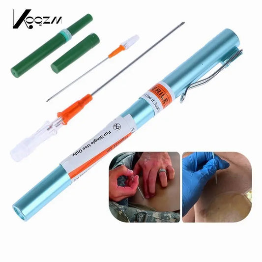 Emergency First Aid Kit - Tension Pneumothorax Thoracic Needle, Medical Chest Decompression Needle for Emergency Equipment