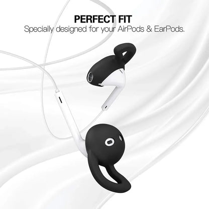 1/6 Pairs Silicone Cover for Apple Airpods - Anti-Slip Earpods Eartip Cap - Protective Sleeve with Hook Earphone Accessories