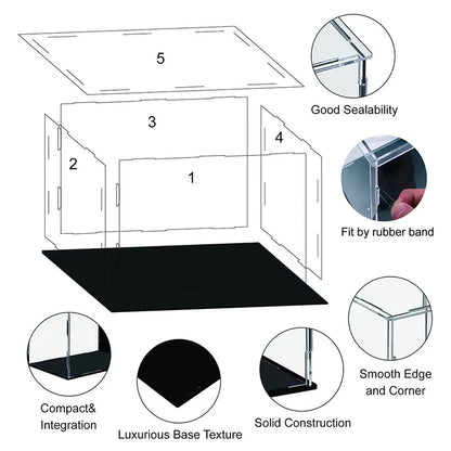 Clear Acrylic Toy Car Display Case: Dustproof Storage for Trucks, Vans, Models - Countertop Collection Showcase