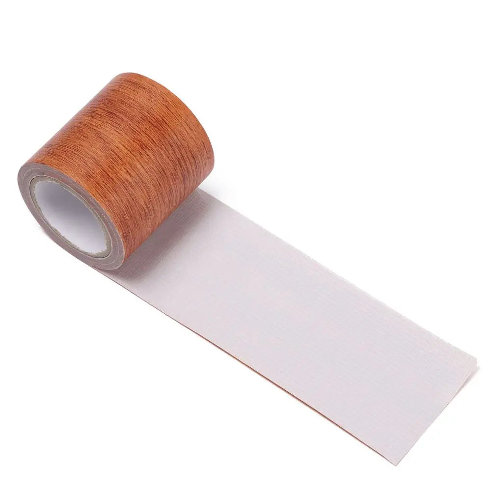 5M Realistic Wood Grain Repair Adhesive Duct Tape - Floor & Furniture Renovation Skirting Line Sticker for Home Decoration