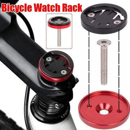 Bike Computer Holder Stem Top Cap Mount Bracket | Compatible with Garmin Edge, Bryton, Cateye | Stopwatch GPS Speedometer Bike Parts