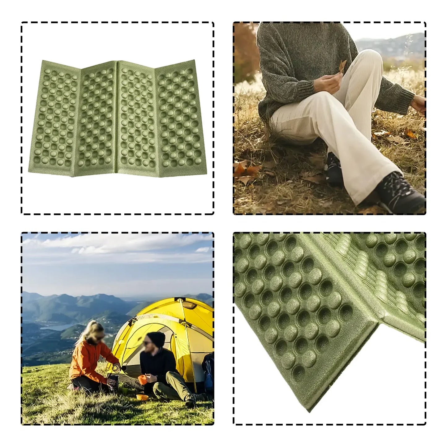 Portable Lightweight Mini Folding Mat - Foam Sitting Pad for Outdoor Activities, Foldable Kneeling & Seat Cushion for Comfort