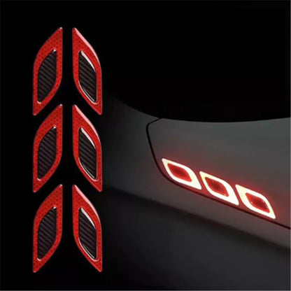 6pcs/Set Car Reflective Safety Stickers: Anti-Scratch Warning Decals for Truck, Auto Exterior Decoration