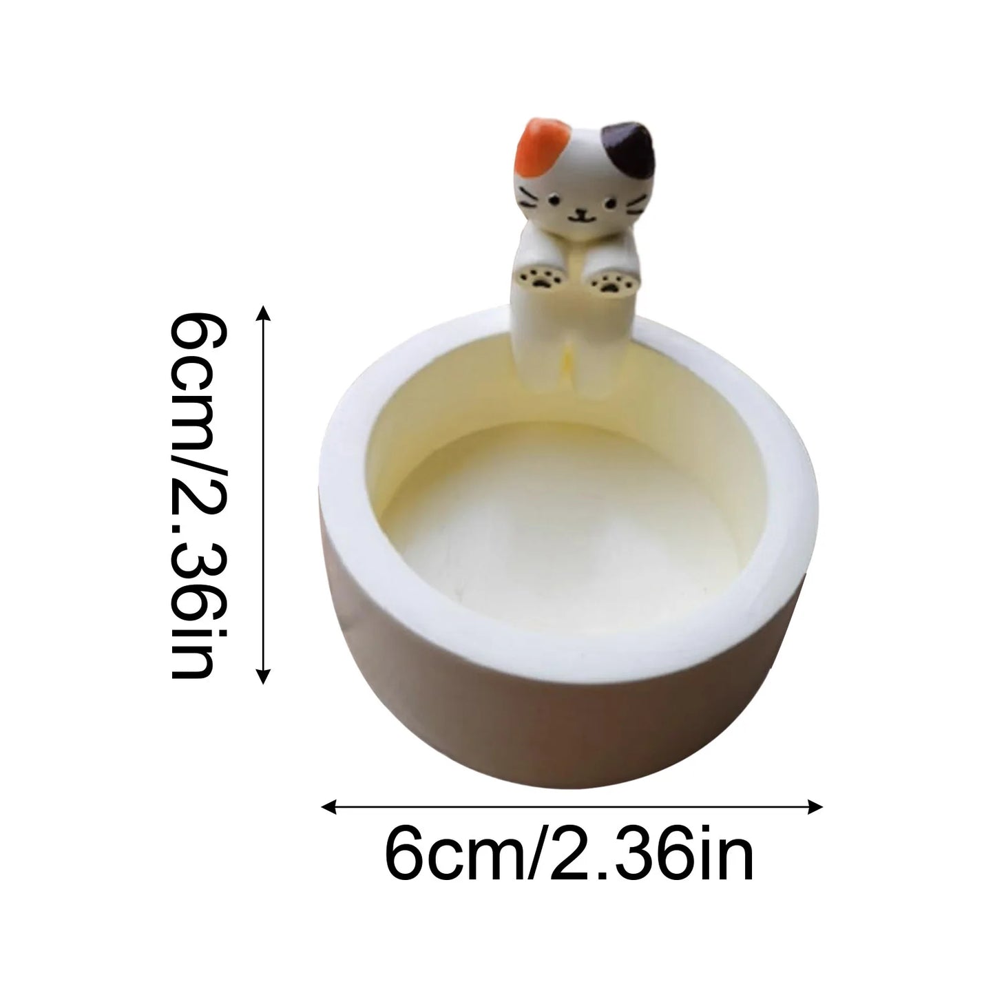 Cute Cartoon Cat Candle Holder – Tea Light Holder for Office and Home Desktop Decoration