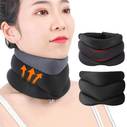 Adjustable Cervical Brace - Soft Foam Neck Support Collar for Cervical Pain Relief - Ideal for Airplane Travel, Naps, and Overall Health