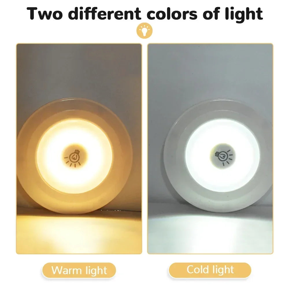 3W Super Bright COB Under Cabinet Light - LED Wireless Remote Control Dimmable Wardrobe Night Lamp for Home Bedroom Kitchen Nightlight