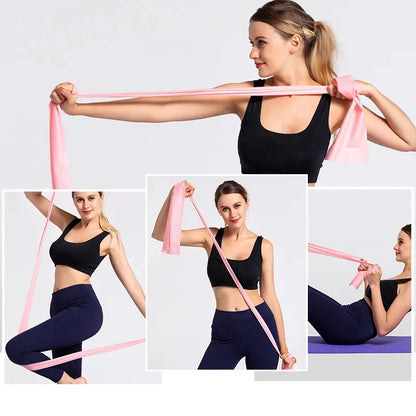 Yoga Sport Resistance Bands - Pilates Training Elastic Bands, Natural Rubber Latex, Fitness Exercise Accessories for Home Gym