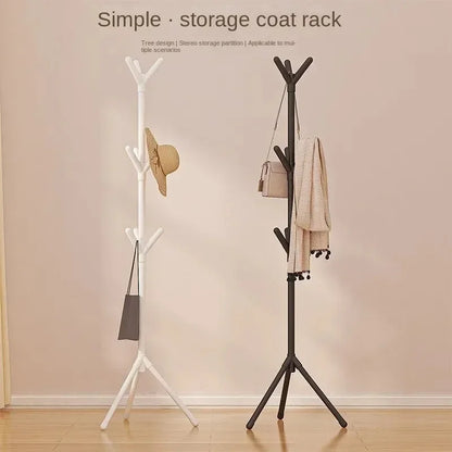 Floor Standing Clothes Rack - Tree Branch Shape, Multi-Hook Design, Mobile and Convenient Coat Rack for Home Living Room Clothing Storage