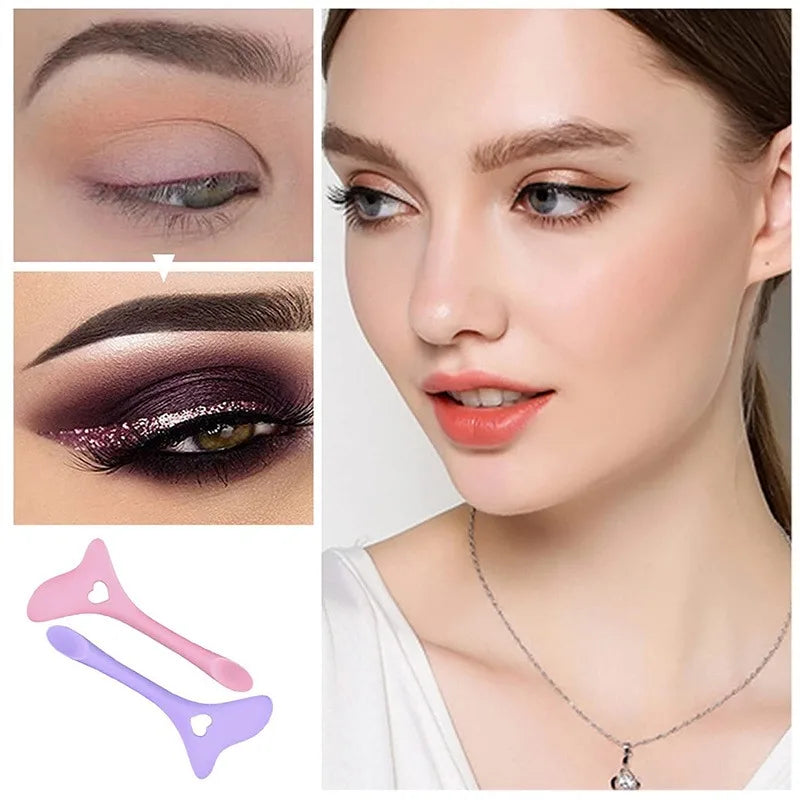 Multi-Functional Eyeliner Stencil - Reusable Silicone Wing Tips for Drawing Eyeliner and Lipstick Aid