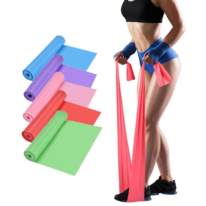 Yoga Sport Resistance Bands - Pilates Training Elastic Bands, Natural Rubber Latex, Fitness Exercise Accessories for Home Gym