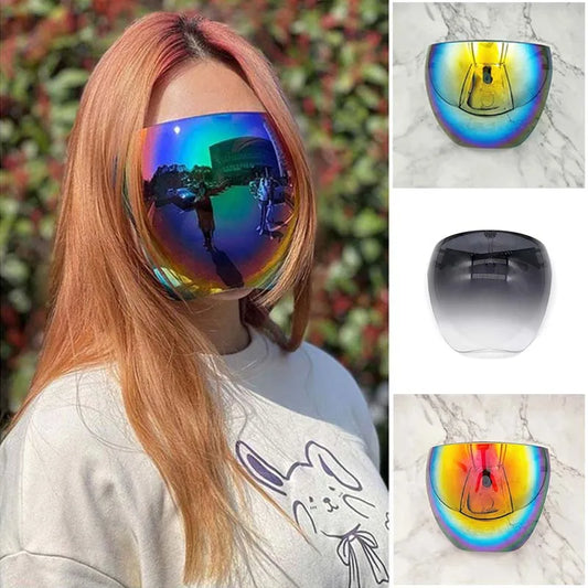 Protective Faceshield Sunglasses - Full Face Covered Spherical Lens Goggles for Men and Women - Anti-Spray Safety Eyewear