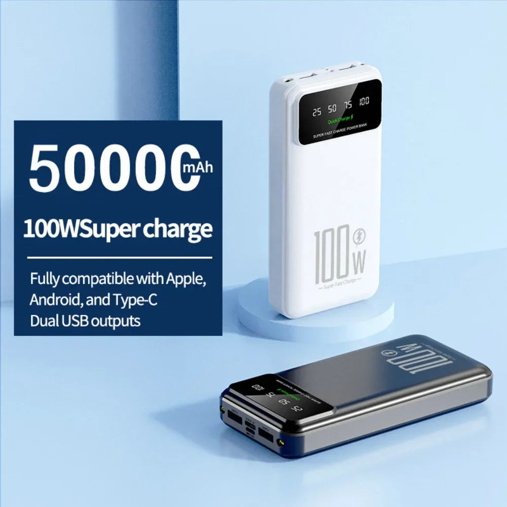 Xiaomi 50000mAh Power Bank – 100W Fast Charging Portable Charger for iPhone, Huawei, Samsung