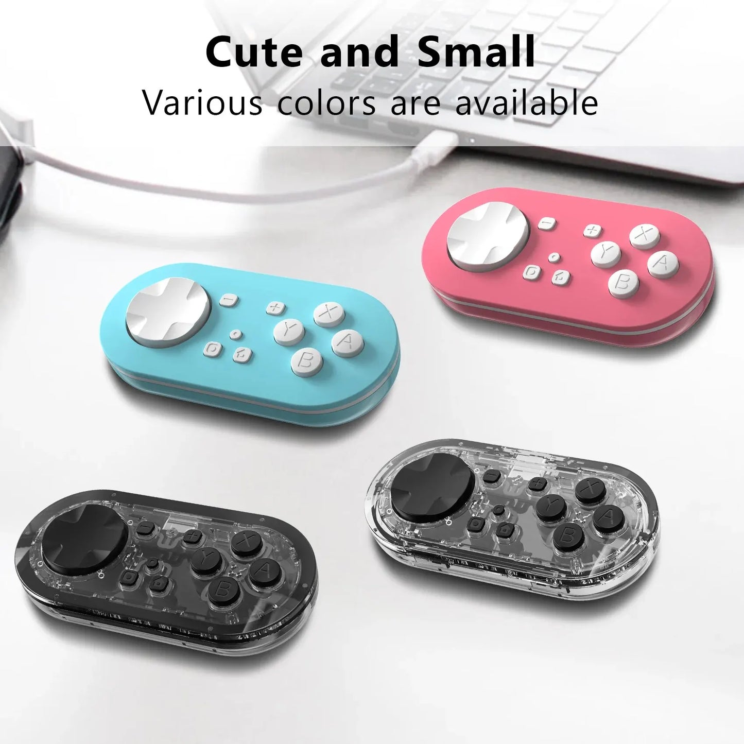 LinYuvo Meteor Light Keychain Controller – Mini Wireless Gamepad for Switch, Lite, OLED, Windows, Android & MacOS with LED Lights