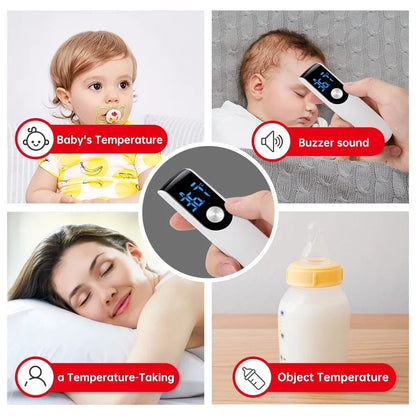 Infrared Digital Fever Thermometer - Non-Contact Laser Body Temperature Monitor for Infants and Adults, LCD Display