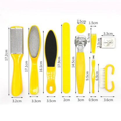 Best-Selling 10-in-1 Foot Care Kit - Nail Nipper, Toe Separator, Callus Remover, Foot File, Pedicure Tools Set