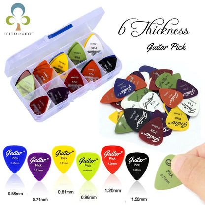 Elevate Your Guitar Playing with 50Pcs/Set Electric Guitar Pick Acoustic Music Picks Plectrum - Available in Various Thicknesses (0.58/0.71/0.81/0.96/1.20/1.50mm) - Essential Guitar Accessories