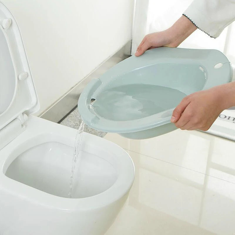 Durable 1pc Elderly and Postpartum Bidet Toilet Seat - Versatile Hemorrhoid and Vaginal Steaming Hip Bath Basin for Patients