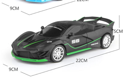 1/18 Scale RC Sports Car with LED Light - 2.4G Radio Remote Control, High-Speed Drifting Vehicle, Racing Toy for Boys and Girls