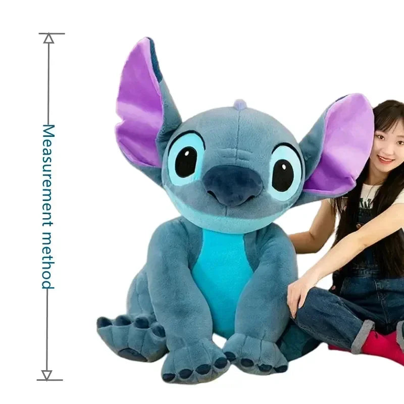 Disney Lilo and Stitch Giant Plush Doll - 30cm to 80cm Cartoon Animal Stuffed Toy, Soft Couple Sleeping Pillow, Ideal Gift