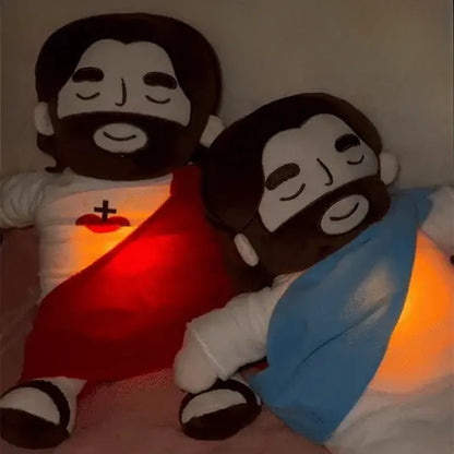 Soothing Breathing Jesus Plush Doll - Four Gear Adjustable Music Sleep Companion for Children, Christmas Toy and Decoration Gift