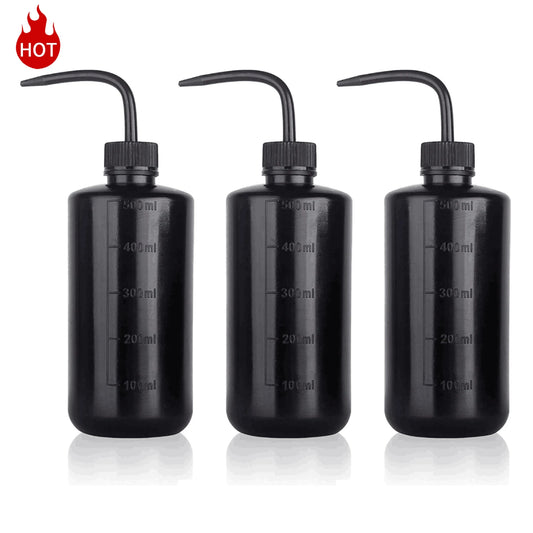 Tattoo Spray Bottle: 250/500ml Plastic Safety Wash Bottles for Lab Tattoo - Squeeze Bottle Tattoo Accessories & Microblading Supplies