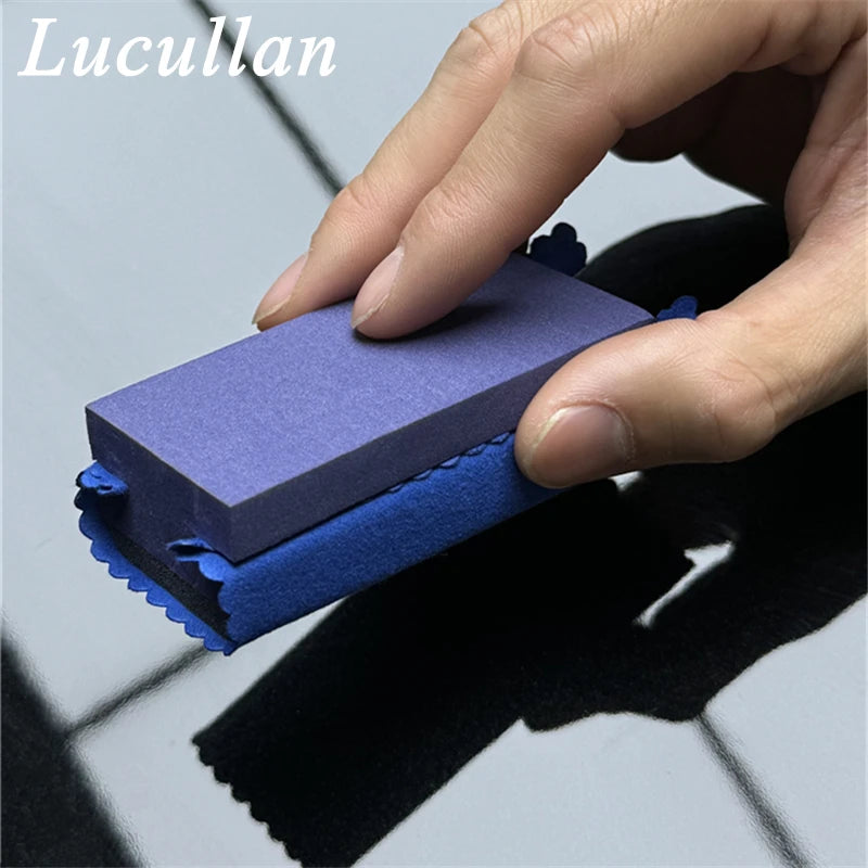 Lucullan Purple Ceramic Coating Applicator Kit - Includes Dark Blue Suede Cloths, Perfect for Car Ceramic Coating