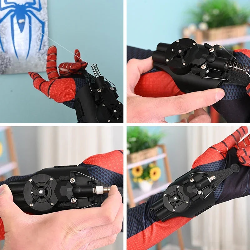 Spider-Man Web Shooters Wrist Launcher - Upgraded Peter Parker Cosplay Gadget Set, Toys for Kids, Perfect Gift