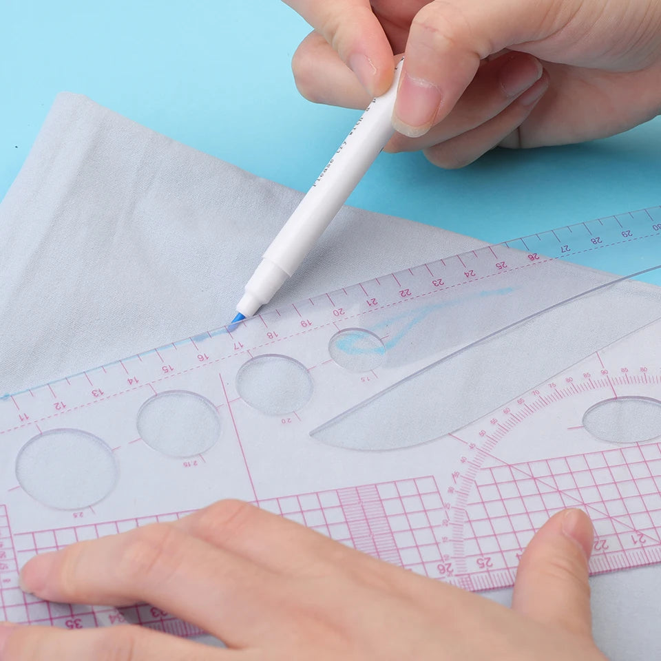 11Pcs Multifunctional French Curve Ruler: Soft Plastic Patchwork & Dressmaking Drawing Template - Craft Sewing Tools