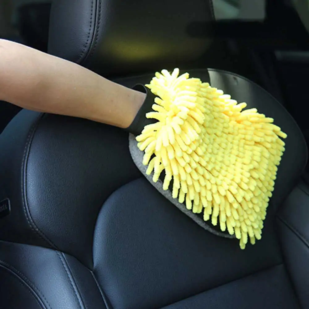 Soft Coral Car Wash Glove - Anti-scratch Mitt for Multifunctional Car Washing, Thick Cleaning, Wax Detailing Brush