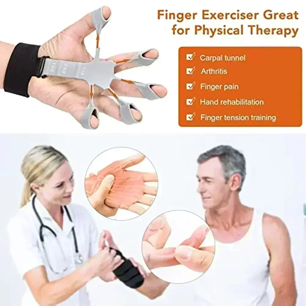 Silicone Grip Trainer – Finger Exercise Stretcher, Hand Strengthener, Arthritis Grip Trainer, Hand Brush Expander