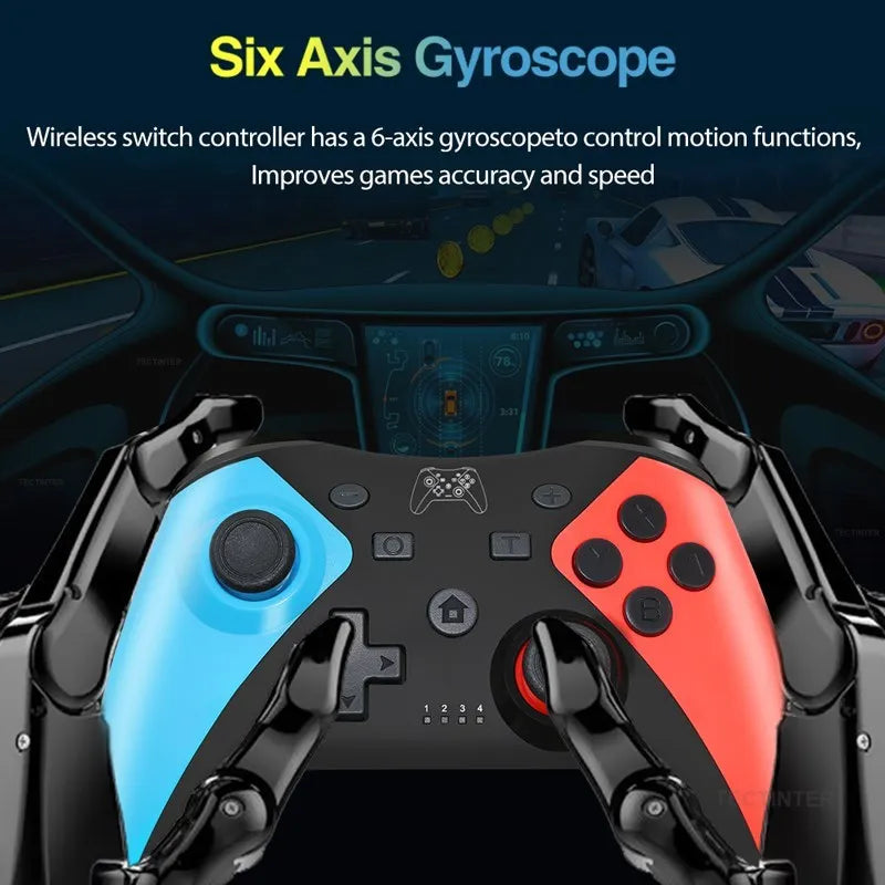 Universal Wireless Bluetooth Game Controller for Nintendo Switch, PC and Android – Compatible with Switch Pro, OLED, Lite and More