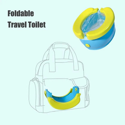 Portable Folding Travel Baby Toilet Pot - Squatty Potty Urinal for Children, Child Potty Training Seat, Ideal for On-the-Go Use