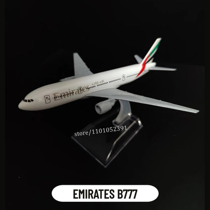 Emirates Airlines Diecast Airplane Model 1:400 - Metal A380 & B777 Aircraft Replica, Aviation Miniature for Home Decor and Toy for Boys