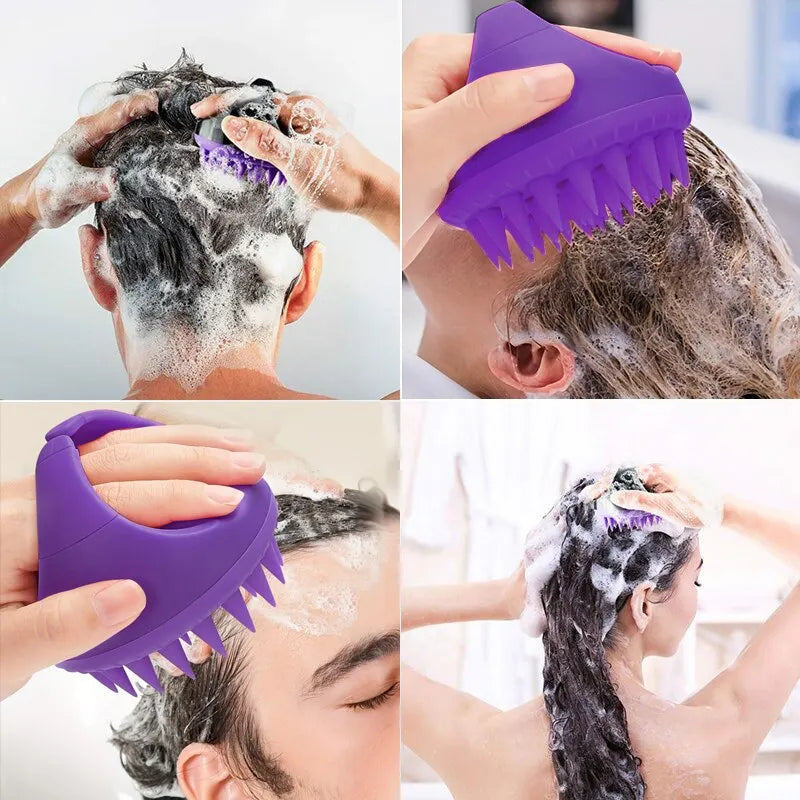 Handle Hair Washing Brush: Scalp Scrubber Shampoo Massager & Exfoliator Comb - Cleanse and Revitalize with Scalp Scrubber Tools