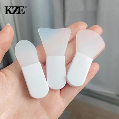 3 Mini Silicone Mask Brushes | Makeup Facial Cream Tool | Portable Travel Gel Mixing Supplies | Cosmetic Tools for Smear and Make Up