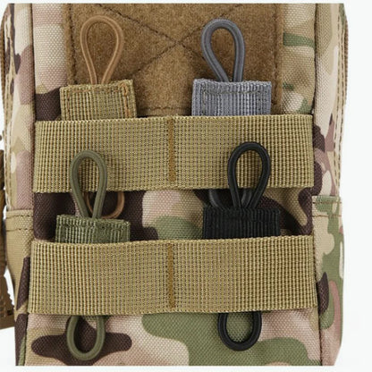 Tactical MOLLE Elastic Strap - Bag Binding Buckles for Outdoor Camping, Multitool Retainer for Antenna Stick Pipe, Camping Gear