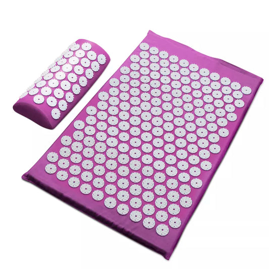 62*38cm Massage Mat Acupressure Cushion - Relieve Back and Body Pain with Spike Mat Acupuncture - Yoga Mat/Pillow Massager