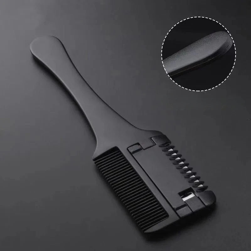 Hair Cutting Comb with Razor Blades – Thinning and Trimming Tool for Barbershop and Salon Styling