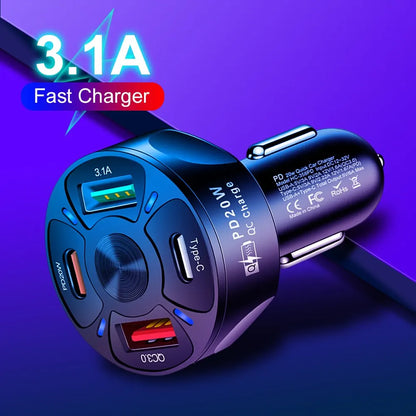 Olaf Dual USB C Car Charger - Fast Charging USB PD QC3.0 Type C Charger for iPhone, Samsung, Xiaomi - Efficient Car Phone Adapter