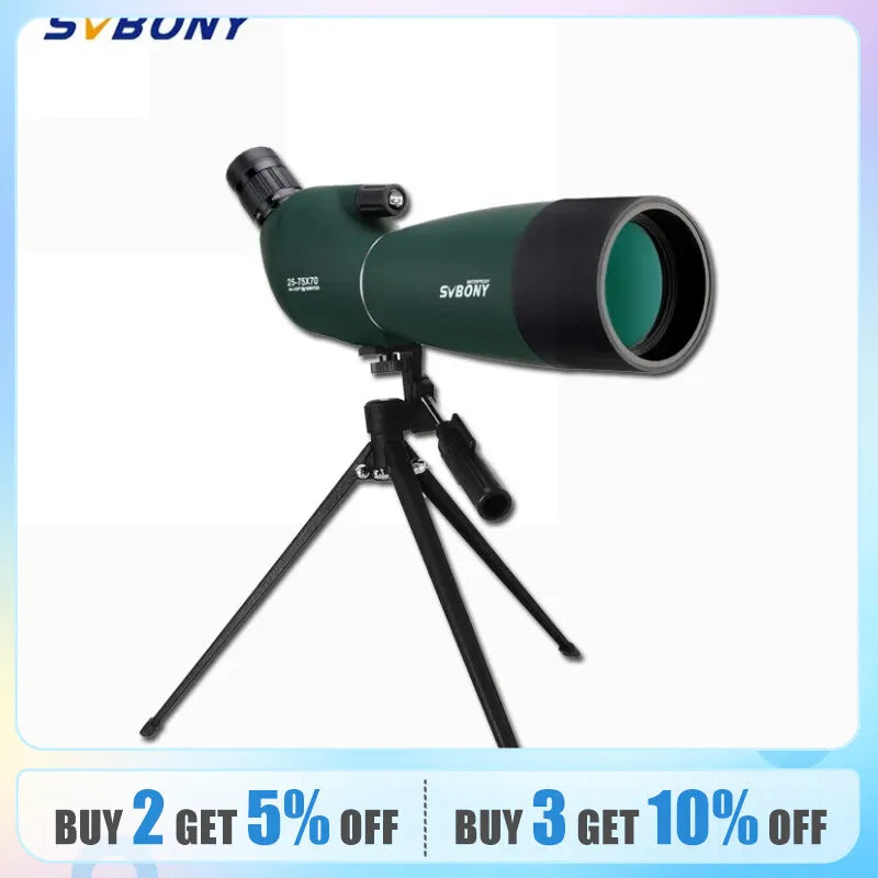 F9308B Telescope Spotting Scope Monoculars - Powerful Binoculars Bak4 FMC Waterproof with Tripod for Camping