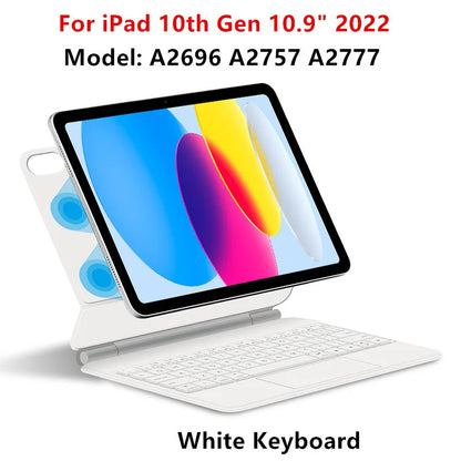 Magic Keyboard for iPad Pro 11/12.9, Air 4/5, iPad 10th Gen - Smart Cover Magnetic Case for iPad Pro 12.9 (3rd-6th Gen)