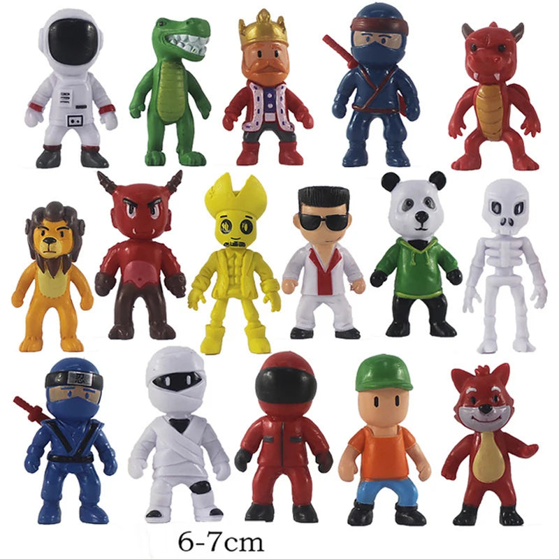 Stumble Guys Action Figure Set - 8-24pcs, Kawaii Anime PVC Game Models, Multiplayer Collection, Kid's Birthday Gift