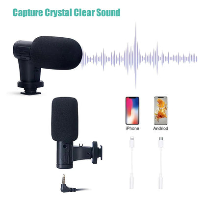 Smartphone Vlogging Kit – Includes Tripod, Mini Microphone, and Accessories for iPhone and Android, Perfect for TikTok, Live Streams, and YouTube Videos