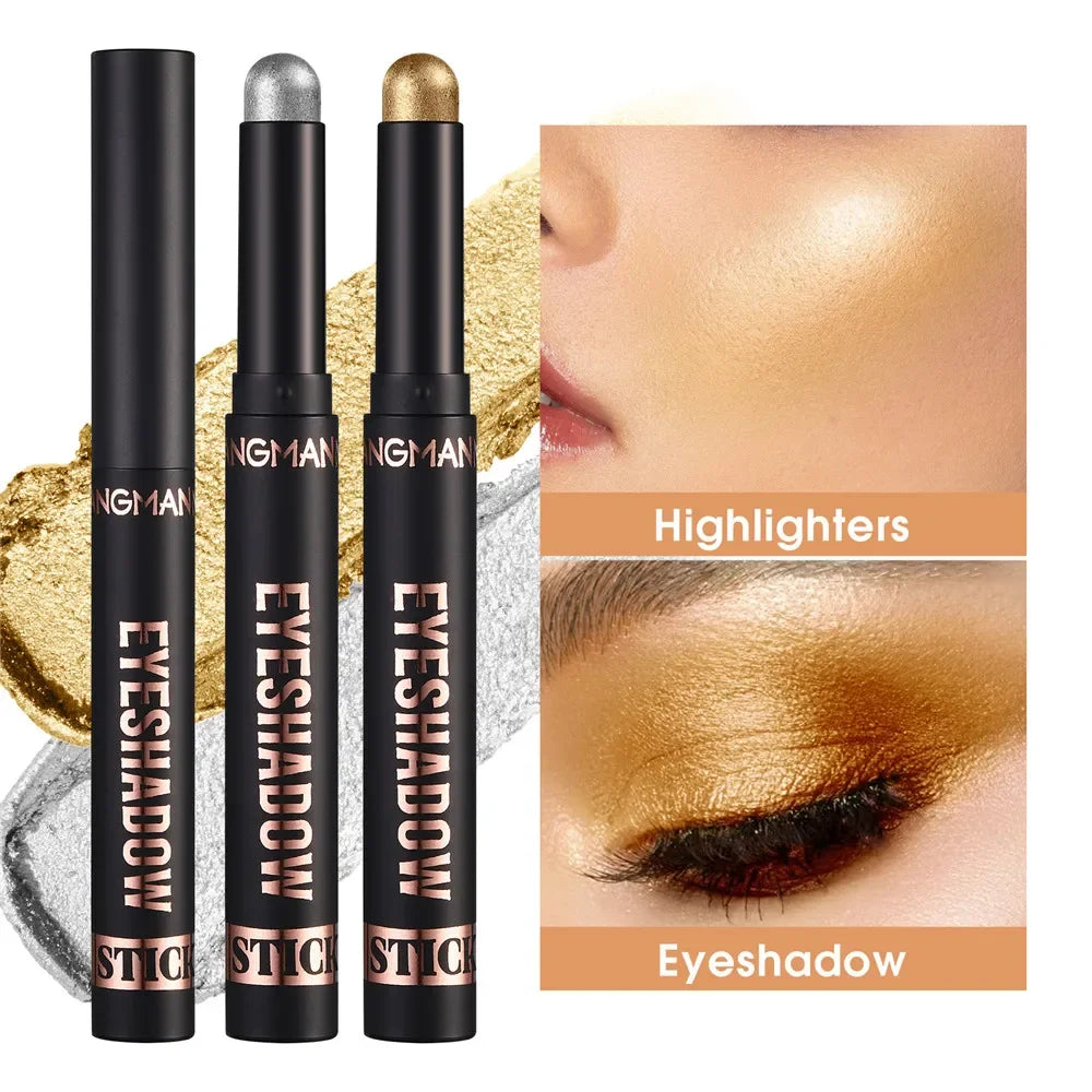 Waterproof Pearlescent Eyeshadow Pencil: 8 Colors of Glitter and Shimmer Highlighter for Eye Makeup