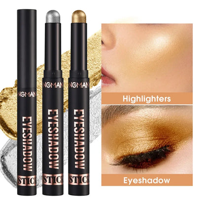 Waterproof Pearlescent Eyeshadow Pencil: 8 Colors of Glitter and Shimmer Highlighter for Eye Makeup