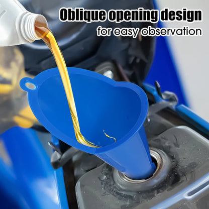 Long Stem Car Funnel: Gasoline Oil Fuel Filling Tool with Anti-Splash Design - Motorcycle Refueling Auto Accessories